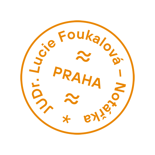 Razítko JUDr. Lucie Foukalová — Notářka, Praha